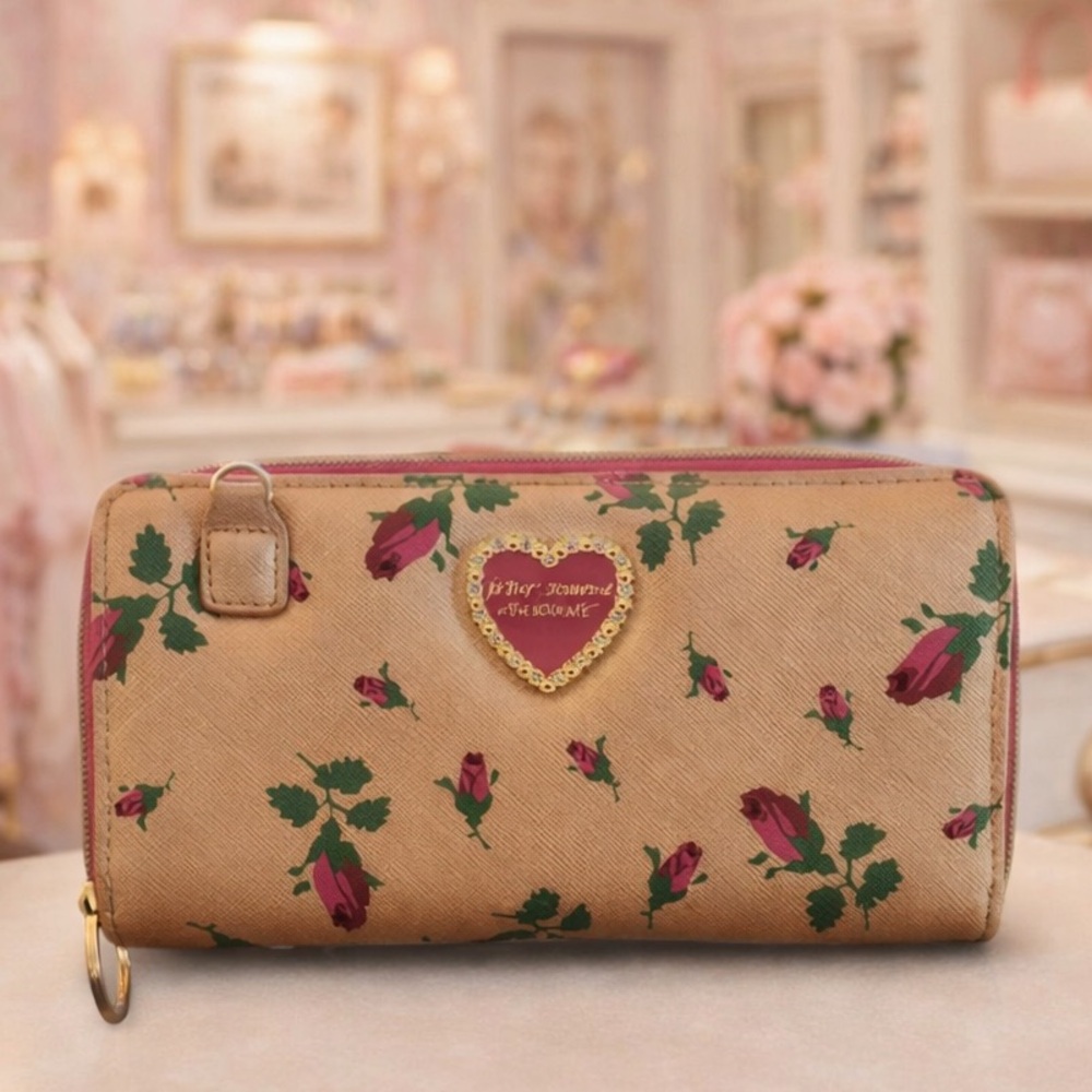 Betsey Johnson Tan Floral Wallet